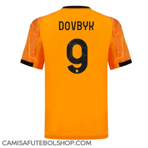 Camisa de time de futebol AS Roma Artem Dovbyk #9 Replicas 2º Equipamento 2025-26 Manga Curta